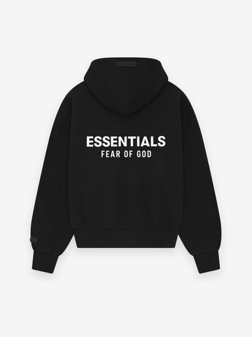 Fear of God Essentials Pullover Hoodie — เสื้อสเวตเชิ้ตทรงหลวมสบาย บุขนแกะ หนา พิมพ์ลายตัวอักษร สำหรับผู้ชาย