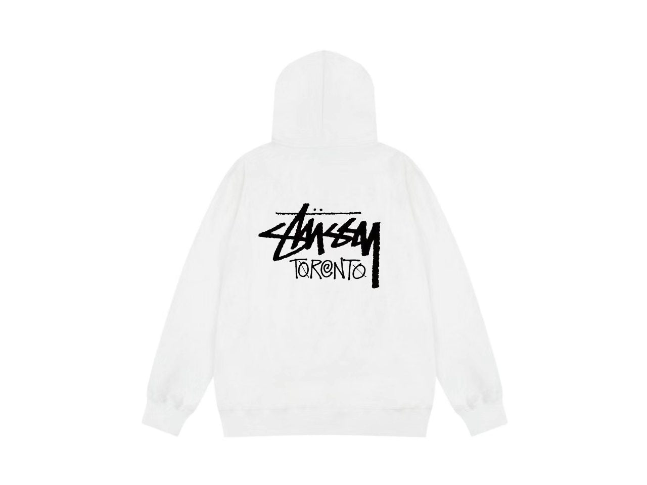 Stussy FW25 Toronto City Exclusive Collection Logo Print Kangaroo Pocket Pullover Hoodie Unisex