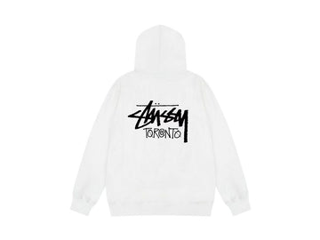 Stussy FW25 Toronto City Exclusive Collection Logo Print Kangaroo Pocket Pullover Hoodie Unisex