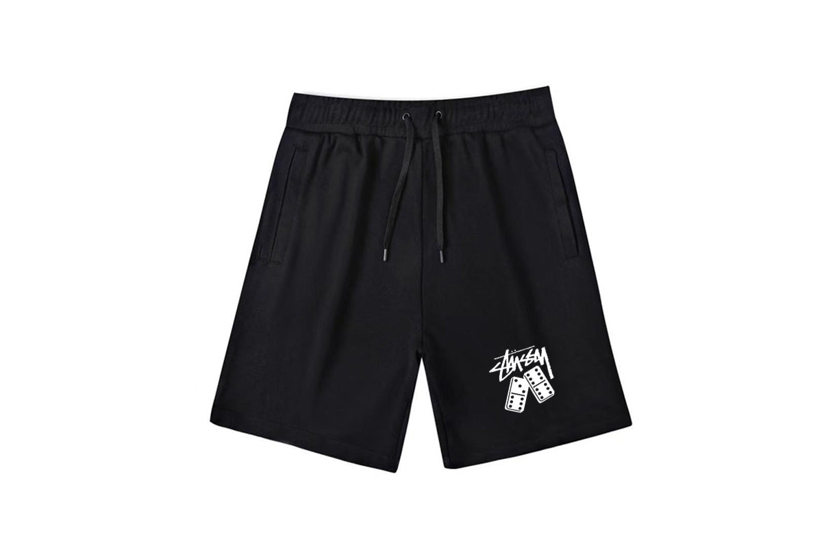 Stussy Elastic Waist Solid Color Sporty American Retro Casual Shorts Unisex