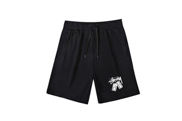 Stussy Elastic Waist Solid Color Sporty American Retro Casual Shorts Unisex