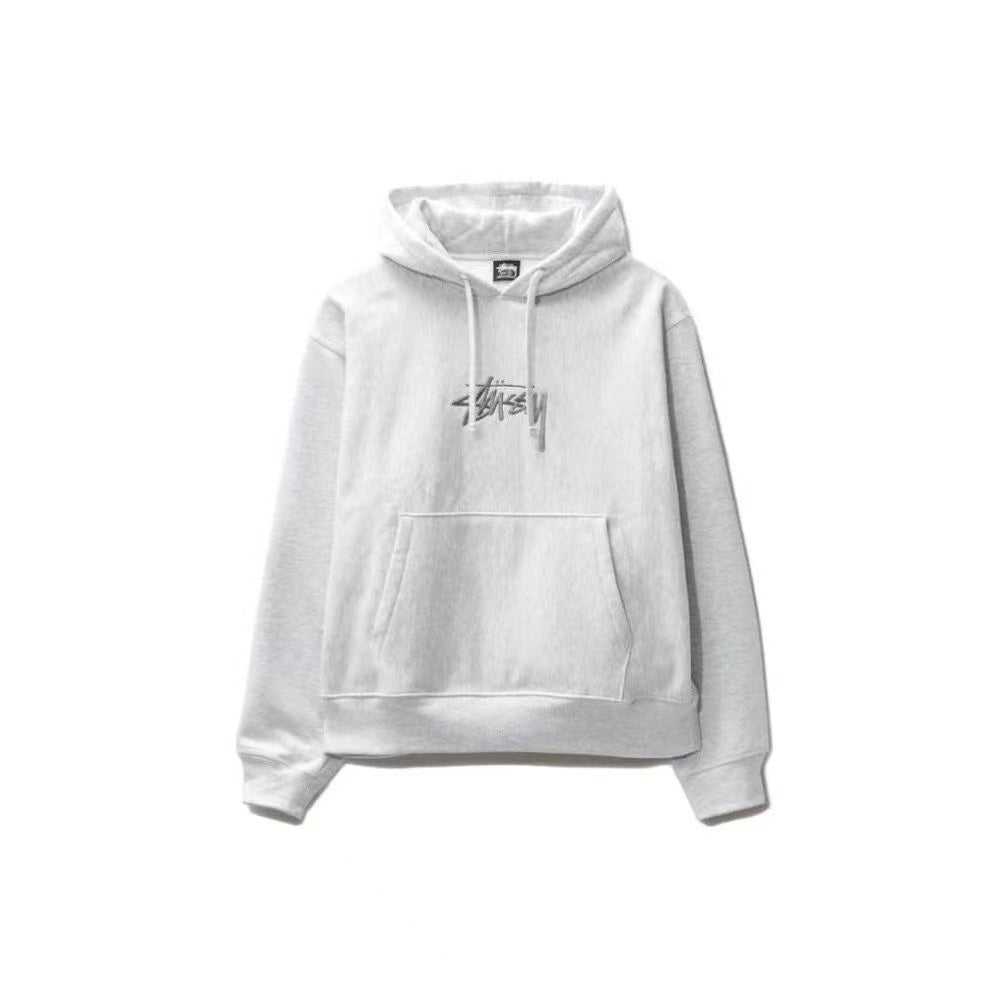 Stussy SS22 Pullover Hoodie with Chest Logo Embroidery, Unisex