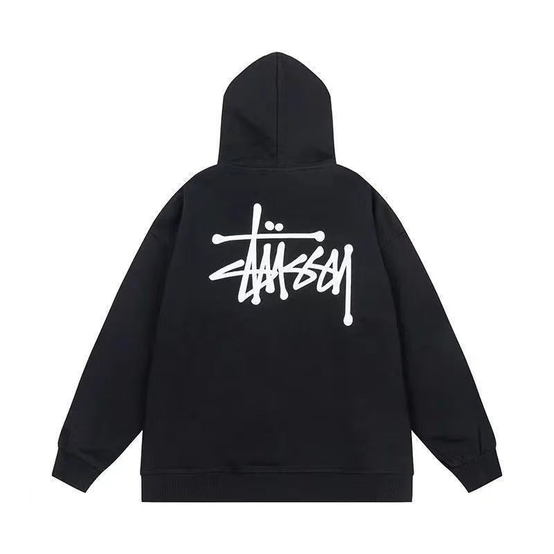 Stussy SS22 Basic Zip Hoodie | Classic Logo Print | Unisex Full-Zip Sweatshirt