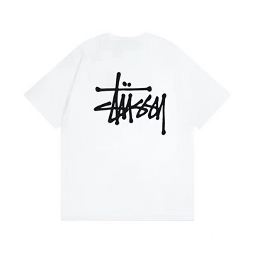 เสื้อยืดคอกลมพิมพ์ลายโลโก้ตัวอักษร Stussy SS23 Basic Tee | สไตล์วินเทจอเมริกันแบบยูนิเซ็กซ์