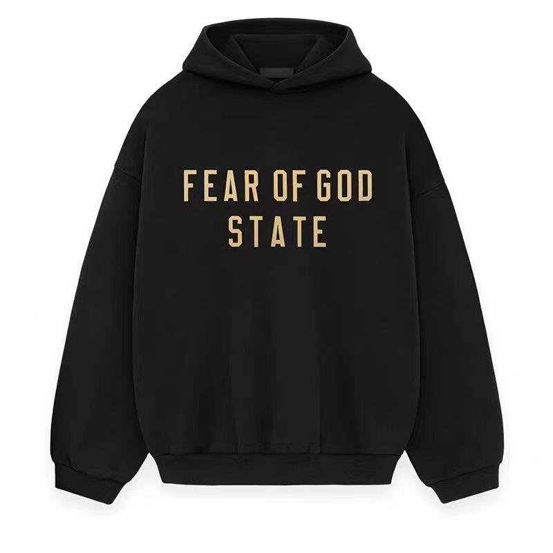 เสื้อฮู้ดดี้ขนแกะ Essentials จาก Fear of God – สีเทา / ดำ