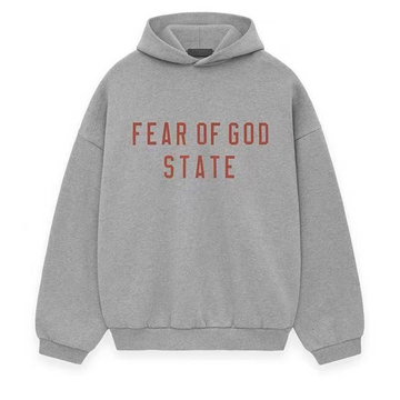 เสื้อฮู้ดดี้ขนแกะ Essentials จาก Fear of God – สีเทา / ดำ