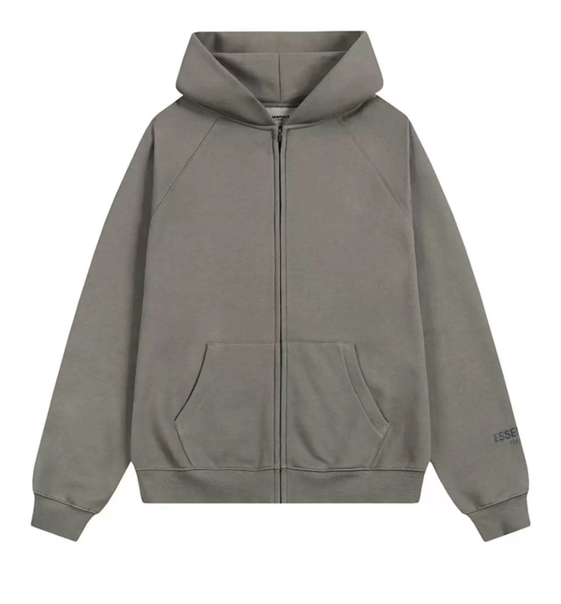 เสื้อฮู้ดดี้สวมหัว Fear of God Essentials พิมพ์ลายโลโก้ Applique (SS20) สีซีเมนต์ / สีเทาเข้ม / สีดำ Limo แบบยืดหยุ่น