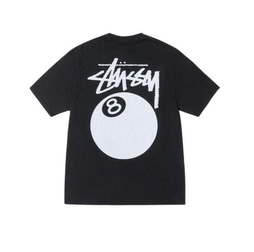 Stussy 8 Ball Series SS24 Classic Black Eight-Ball Graphic Oversized Crewneck T-Shirt | Unisex American Vintage Style